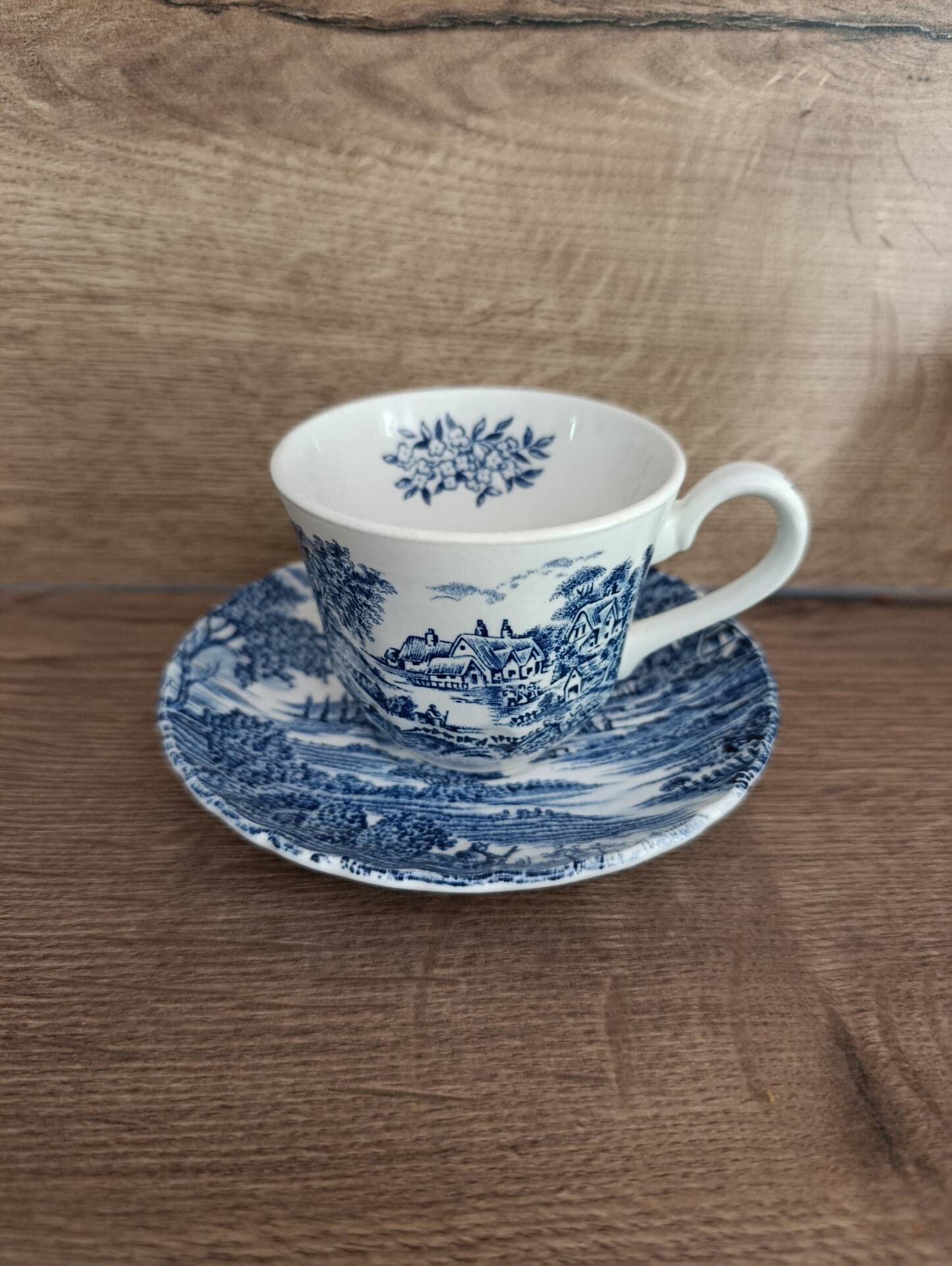 cup and its saucer English blue earthenware | Ridgway Staffordshire