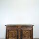 Louis XV-style buffet in walnut and burl with openwork fittings.