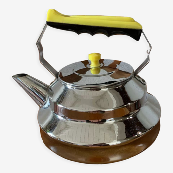 Vintage chrome metal kettle