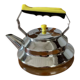 Vintage chrome metal kettle