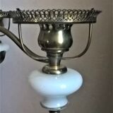 Gloss metallic patinated and gold and double opalines three fires Scandinavian style of the 30s