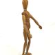 Articulated wooden mannequin