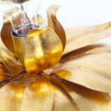 Gilded vintage florentine flush mount light
