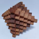 3D design wooden bookends