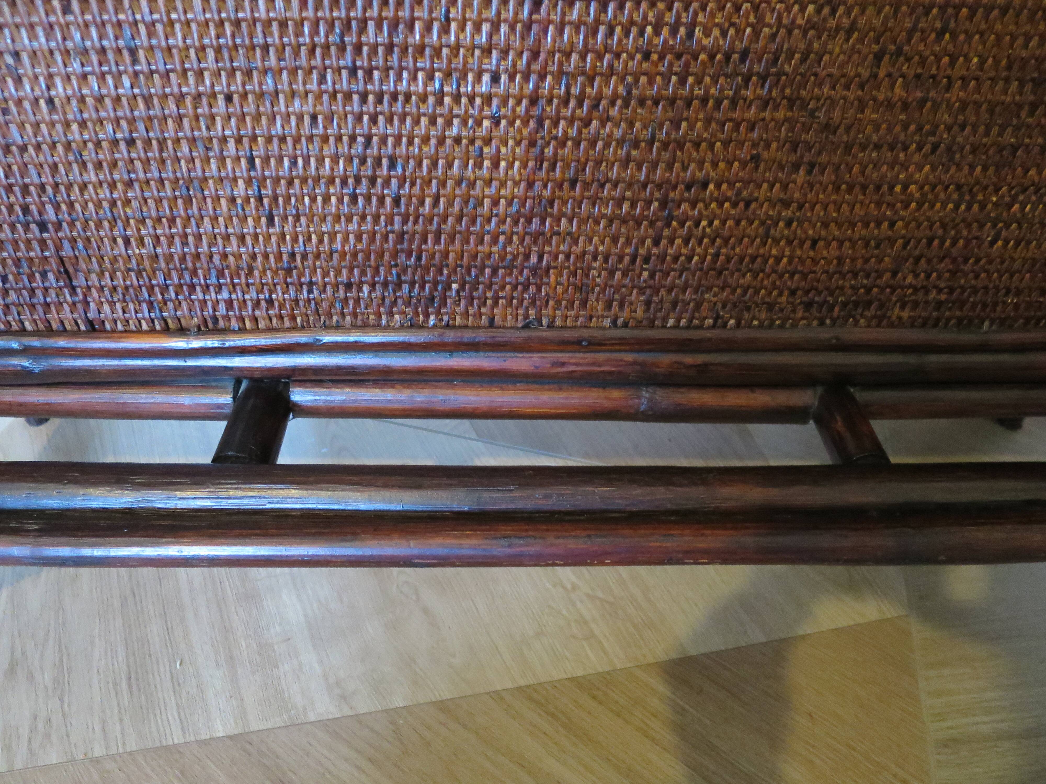 Rare vintage bar cabinet shelf wood woven rattan 80s retro