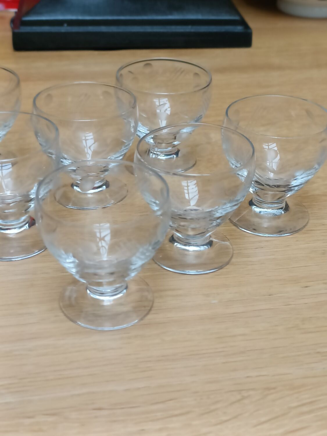 Cut glass shot glasses