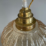 Ceiling suspension globe tulip amber glass