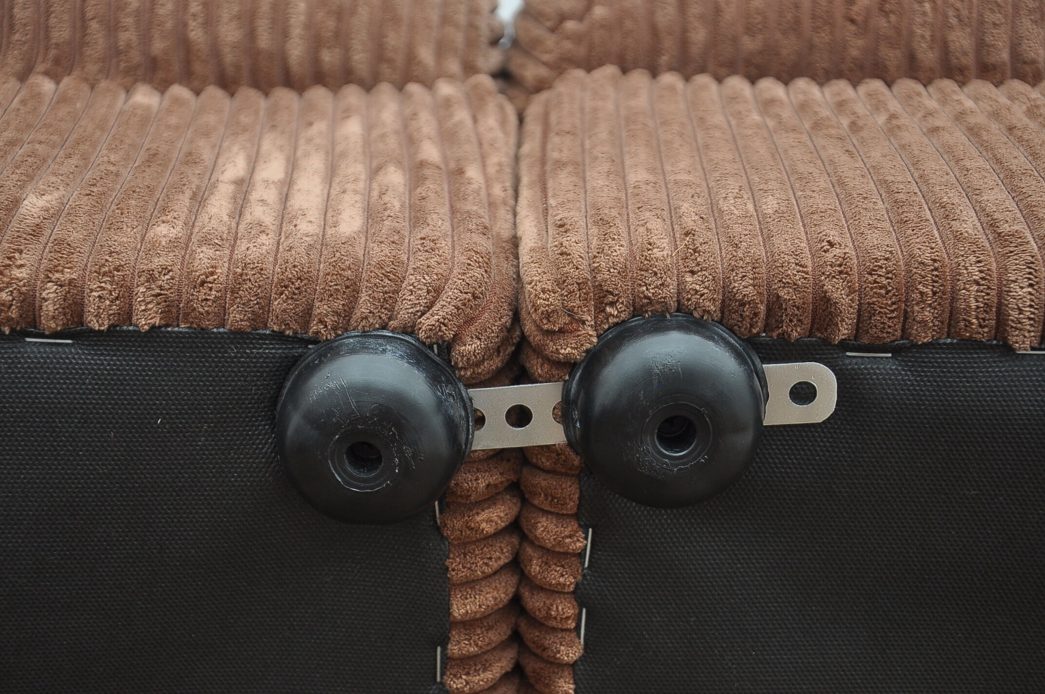 Brown corduroy modular sofa from the 70's, set of 5