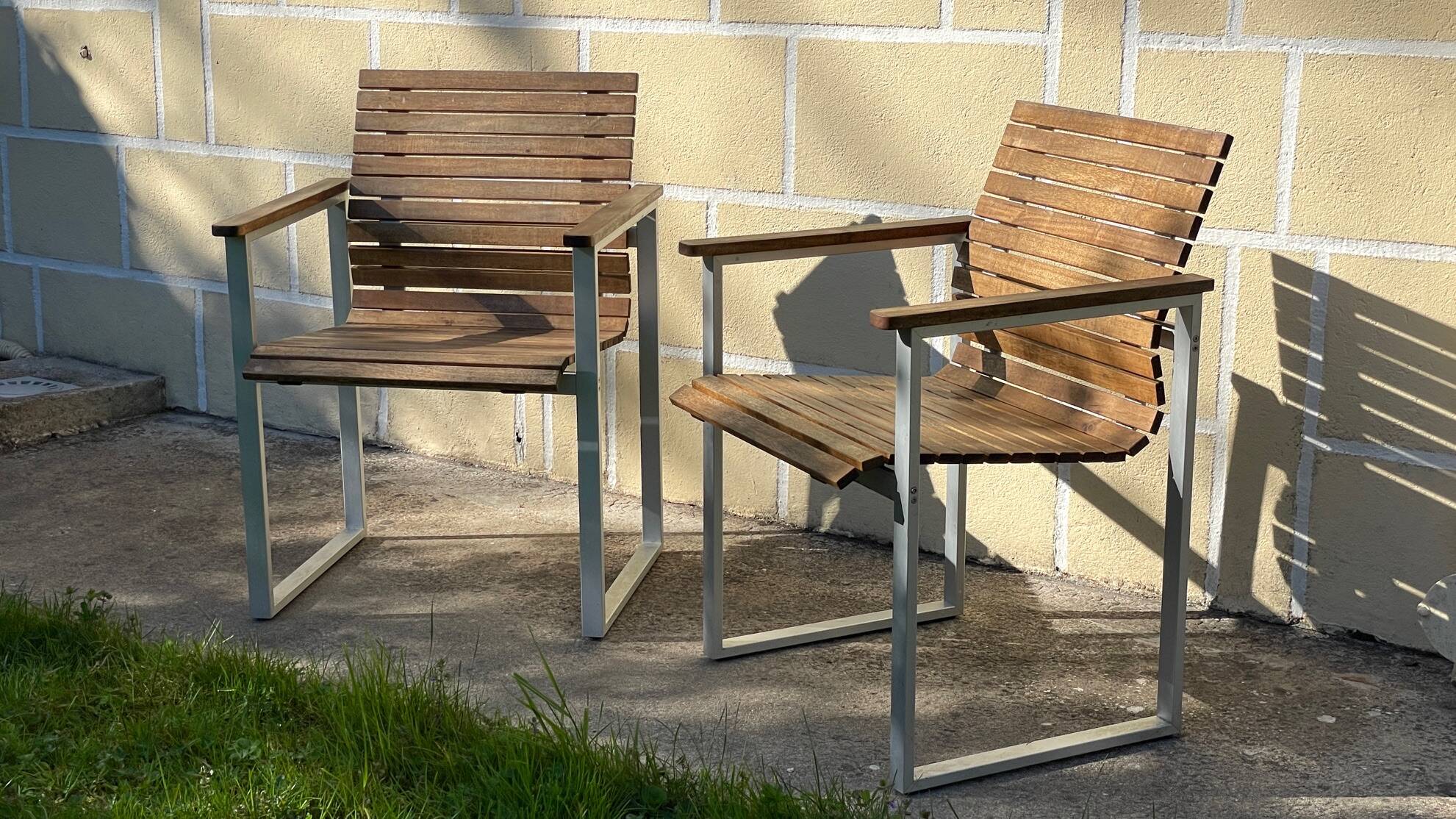 Paire de fauteuils esprit Karin Mobring Ikea