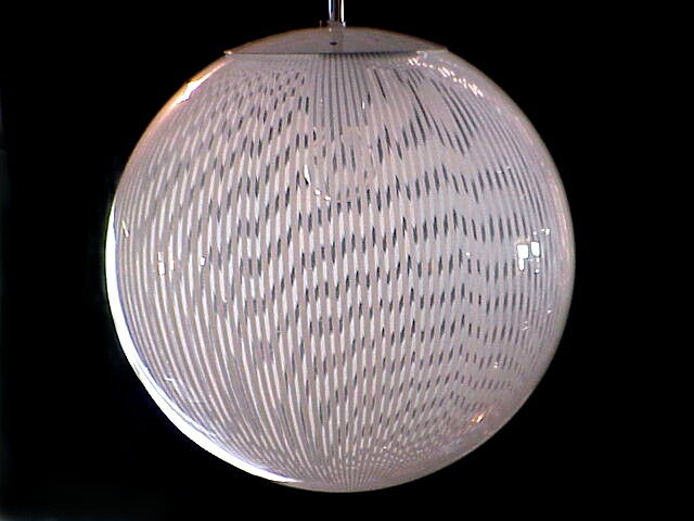 Suspension Venini en cristal "tessuto" de Massimo Vignelli, années 70