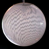 Suspension Venini en cristal "tessuto" de Massimo Vignelli, années 70