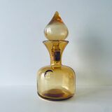 Vintage amber glass decanter