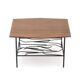 Coffee table with a wooden top, 1950s.