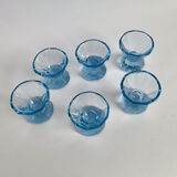 Art deco glasses, set of 6, 1940s