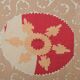 Hand knotted rug, vintage turkish rug 135x142 cm