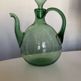 Empoli blown glass bottle Italian work 1960