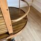 Bar cart / Vintage Art Deco service trolley – Wood and copper