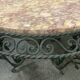 wrought iron and marble coffee table