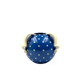 Vase Art Déco en céramique bleue, Rometti, Umbertide Italie années 1930