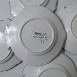 Henriot Quimper 6 fish plates (lot n°2)