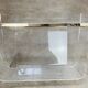 Plexiglas and brass magazine rack, David Lange, 1970s