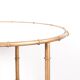 Vintage table / side table in gold metal with a mirrored top.