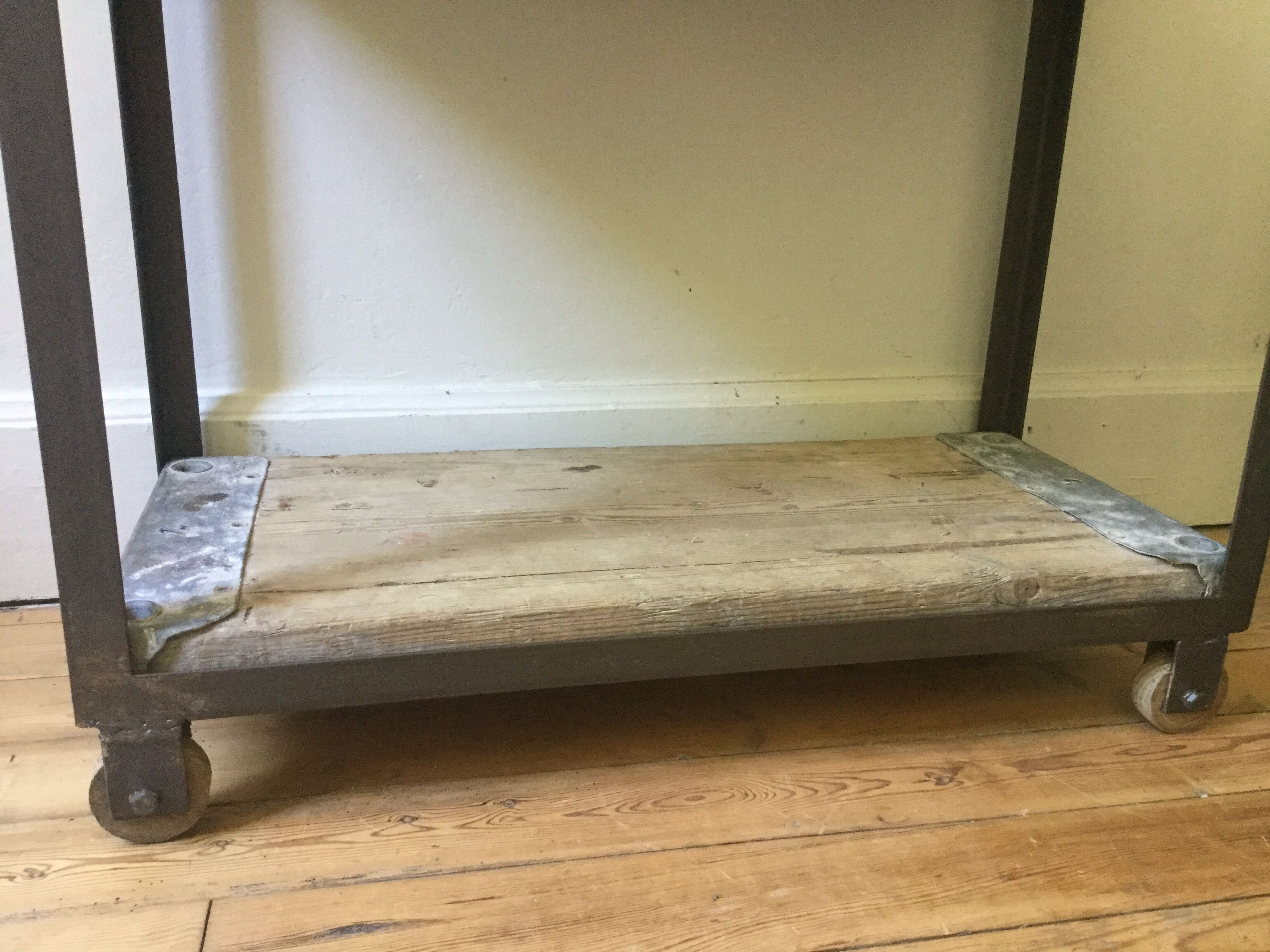Industrial wood and iron shelf