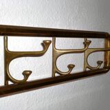 Vintage Art-Deco brass Wall Coat Rack France, 1940s
