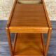 60s 70s teak table side table newspaper stand Danish Design Denmark