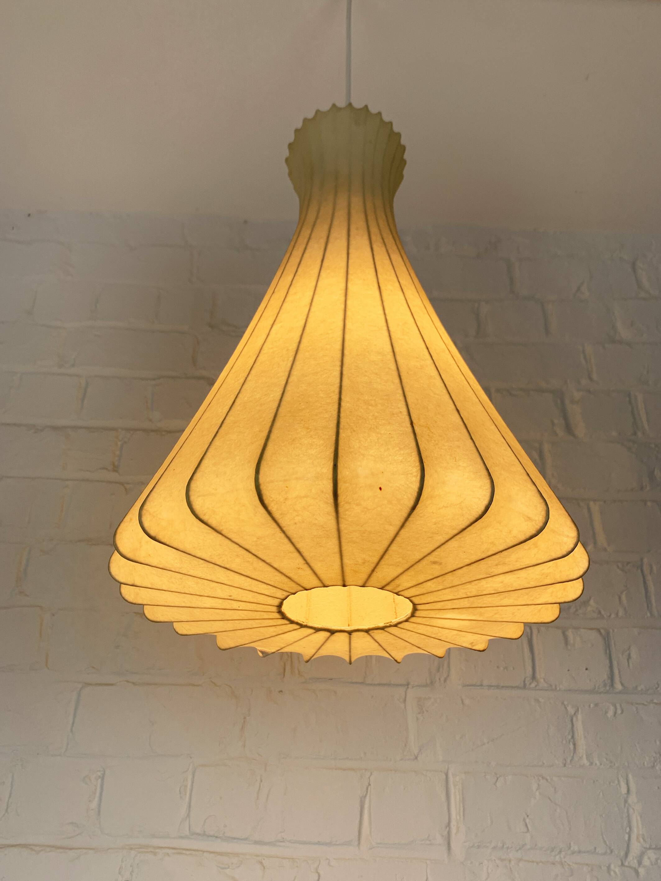 Large Cocoon Pendant Lamp, Friedel Wauer for Goldkant Leuchten, 1960s
