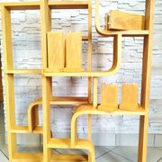 Bent plywood wall, bookcase, flowerbed, Volak by Holesov, 1960s Czechoslovakia