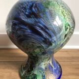 Signed blown glass vase