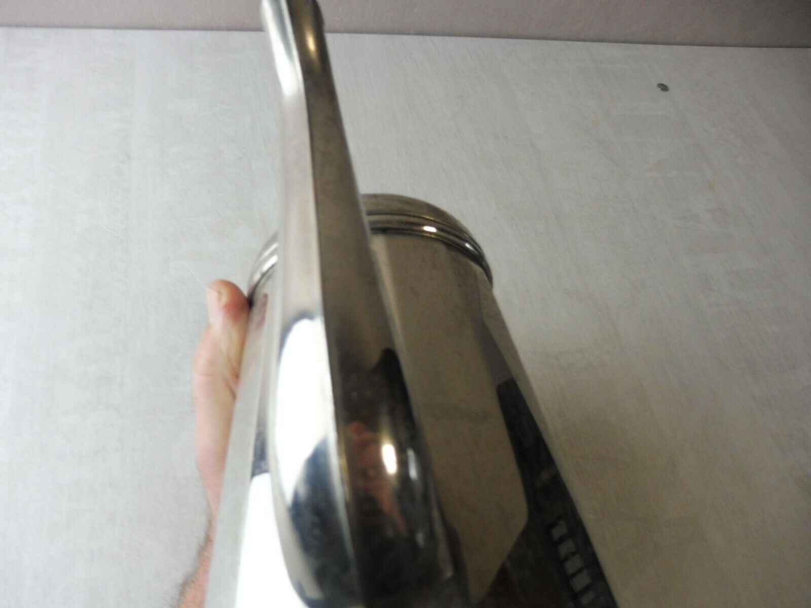 Old metal and wood pourer/coffee maker, vintage