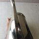 Old metal and wood pourer/coffee maker, vintage
