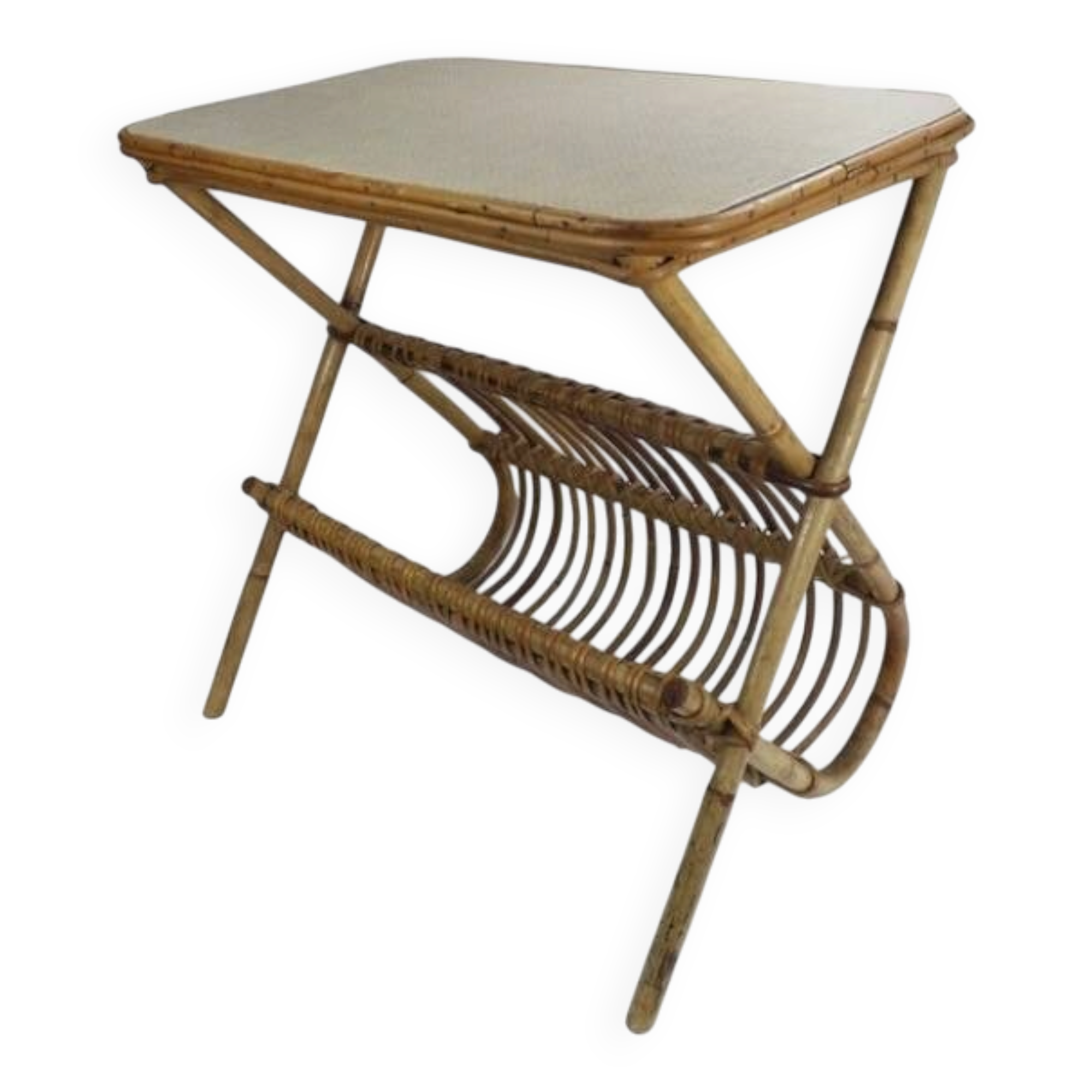Table d’appoint et porte revue vintage