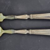 Art Deco Silver Salad Servers (Minerva Hallmark)
