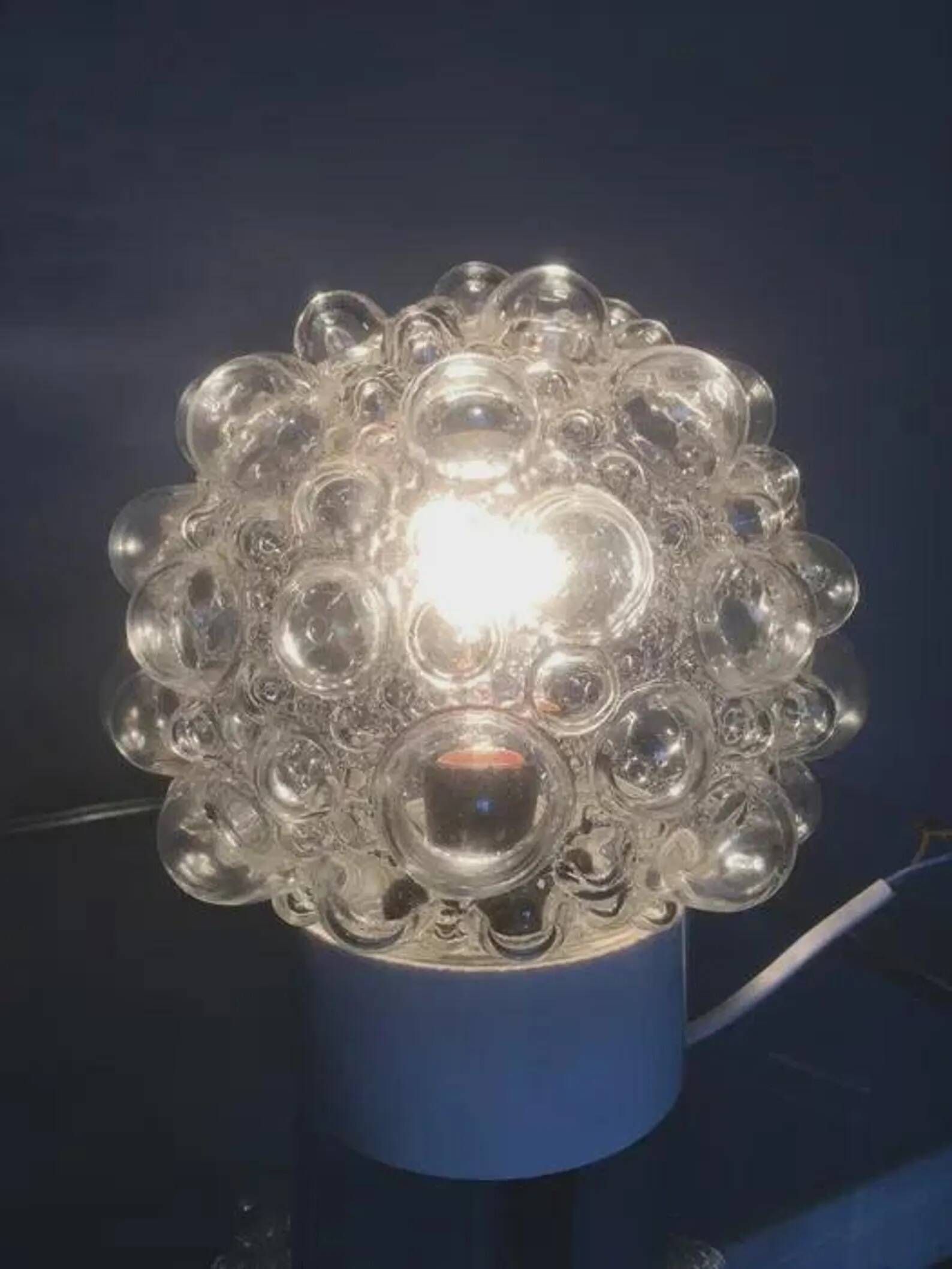 Vintage Helena Tynell Bubble Glass Table Lamp - Glashütte Limburg 1960s