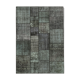 Hand-knotted oriental vintage 172 cm x 240 cm black patchwork carpet