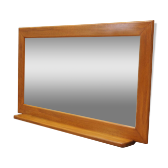 Mirror in mahogany frame, Italian design, 1970s, production: Italy