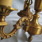 Massive brass chandelier