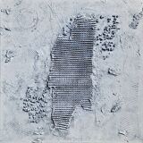 Tableau peinture abstraite monochrome minimaliste blanc