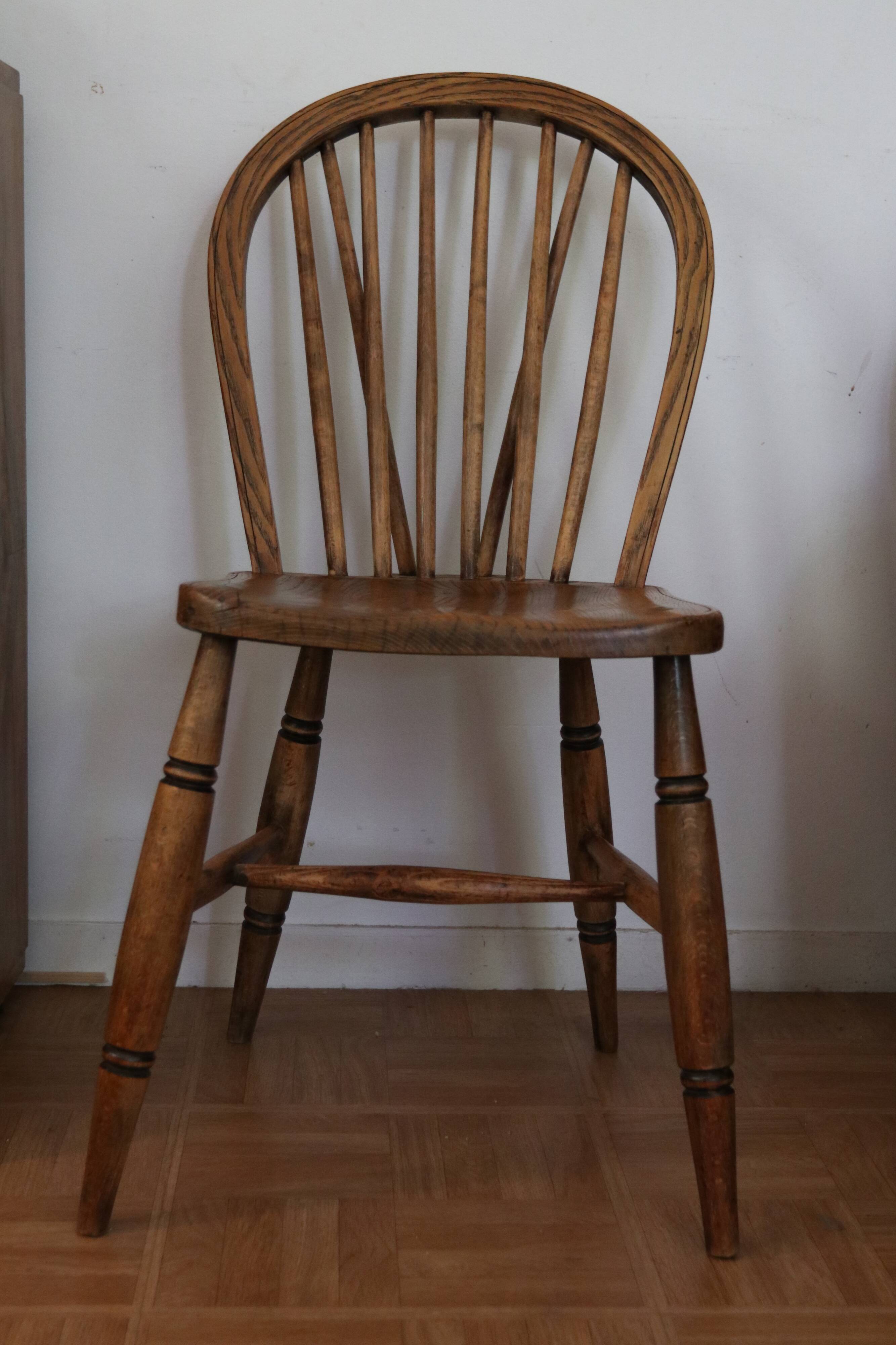 Rustic chair in natural wood