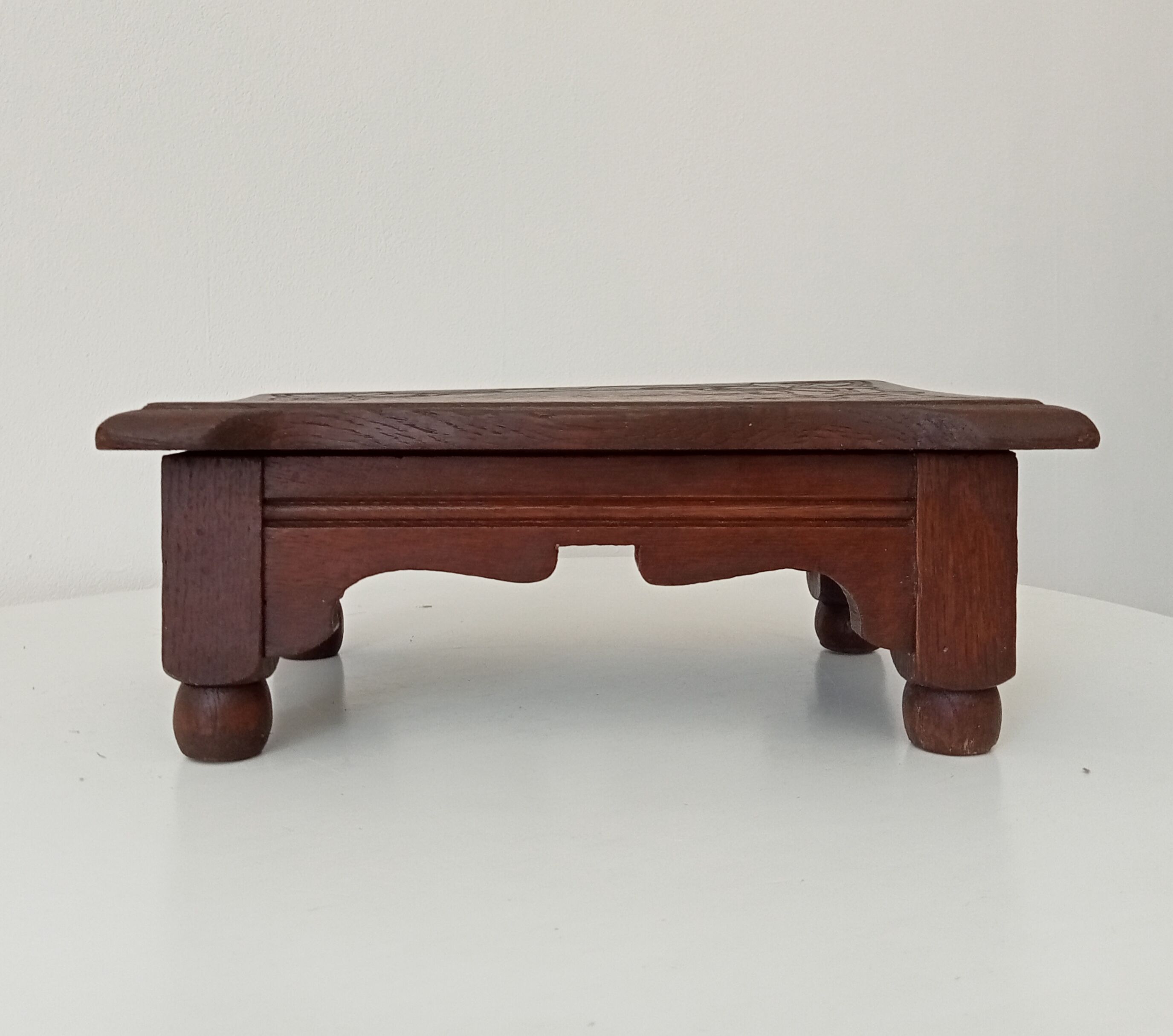Antique carved wooden stool