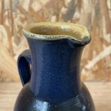 Blue stoneware pitcher by Herbert Schulze Crinitz