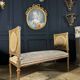 Important Napoleon III Period Bench in Gilded and Carved Wood in Louis XVI Style - 19th Century