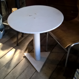 Table round Bistro / gray steel table