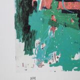 Jean-Michel Basquiat. Numbered color silkscreen print. 1990s.