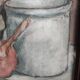 Vintage French still life in watercolour, signed Asquiedge
