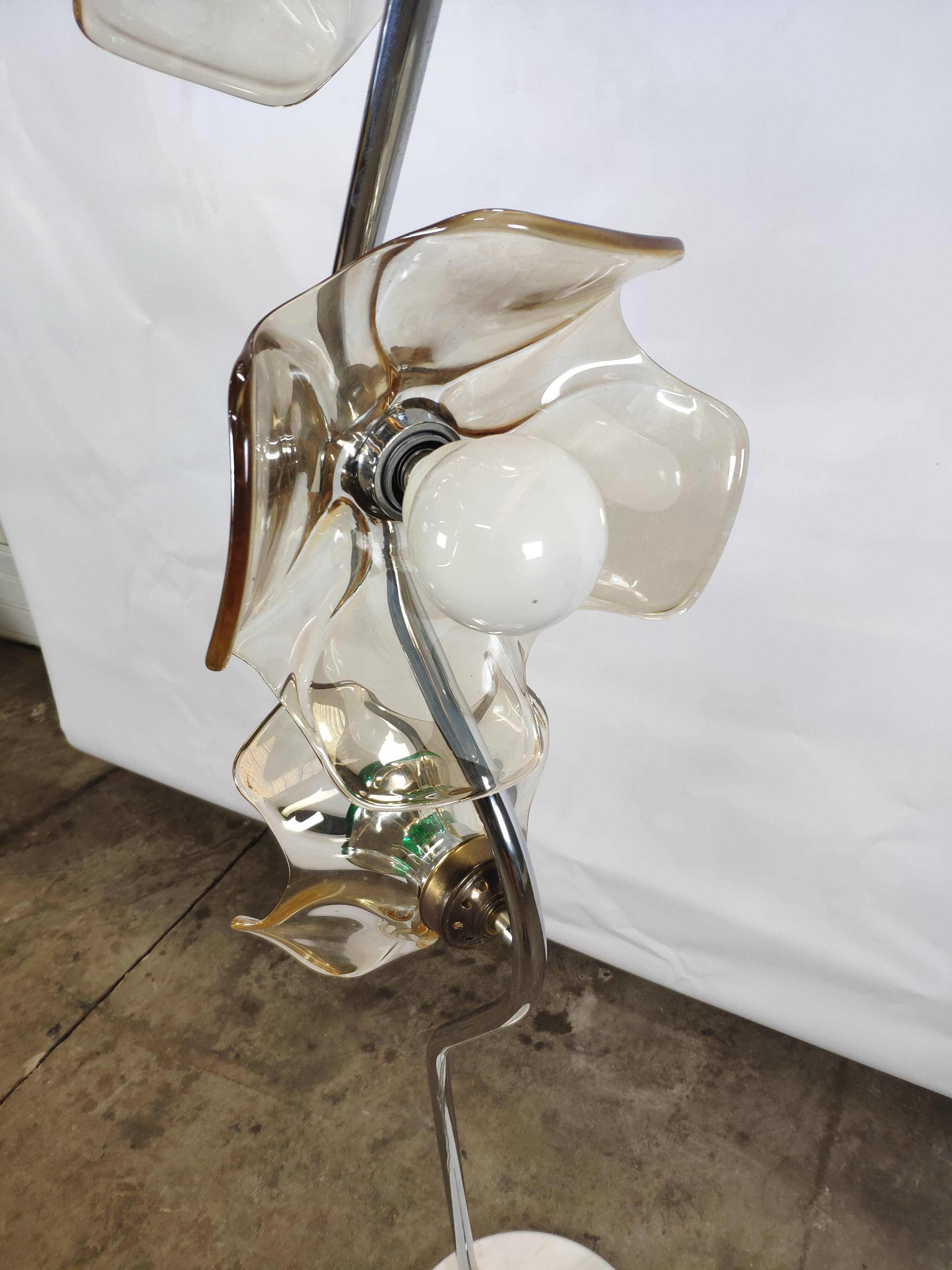 Flower lamppost, Murano Mazzega, 1960