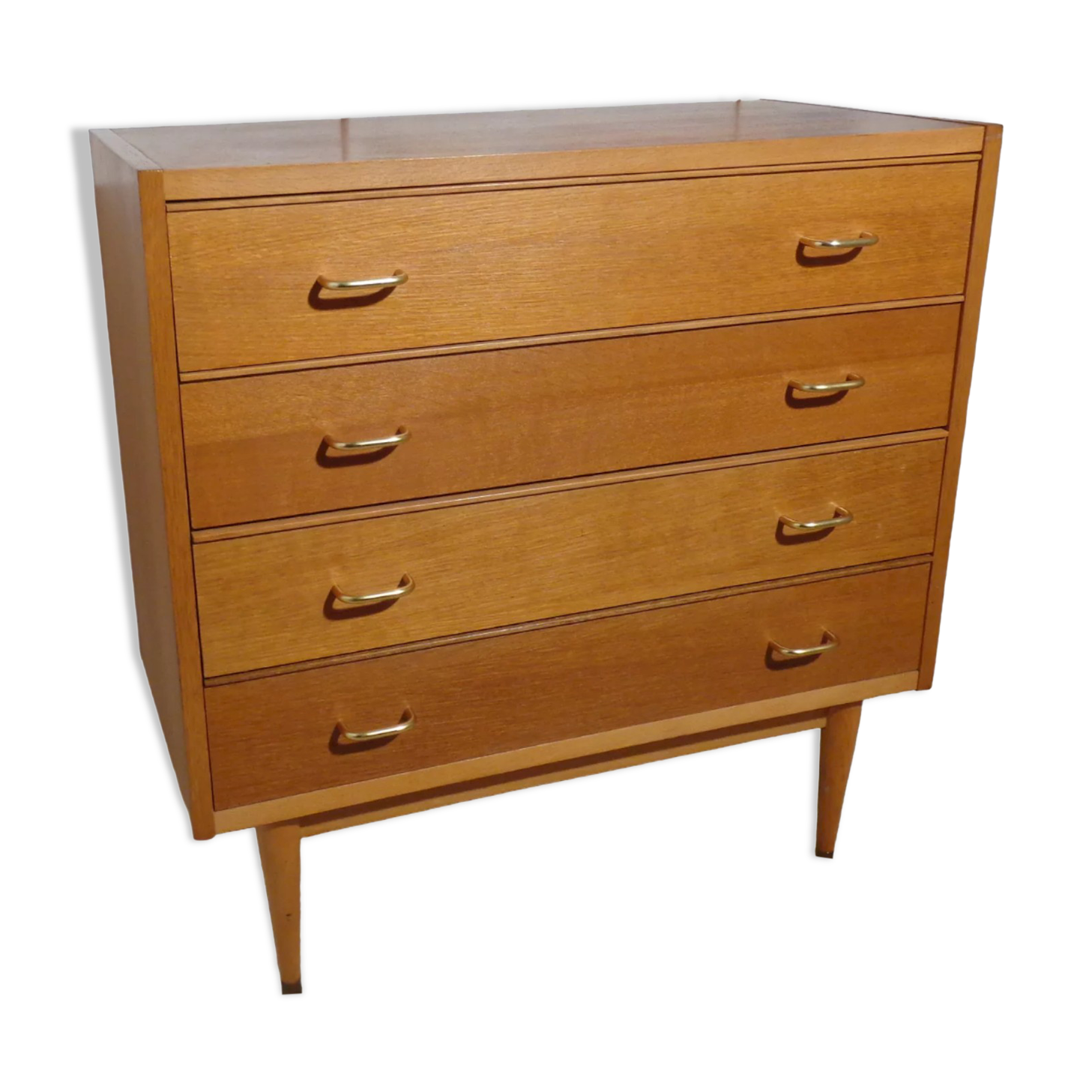 Vintage chest of drawers from the 60s honey color